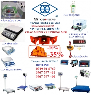 CÁC LOẠI CÂN ĐIỆN TỬ HÃNG EXCELL ĐÀI LOAN SALE 10% đến 35% (tại Kho Hà Nội) Từ ngày 16/6 đến 31/7/2017,